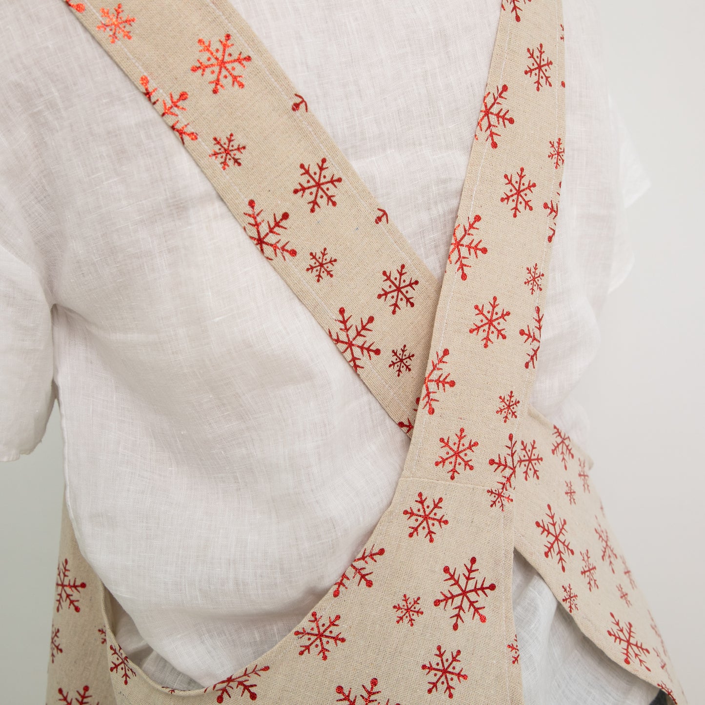 christmas snowflake apron