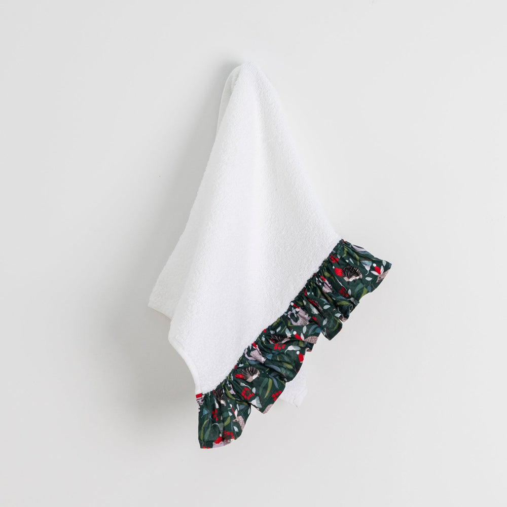 Christmas Fabric Ruffle - Hand- Towel