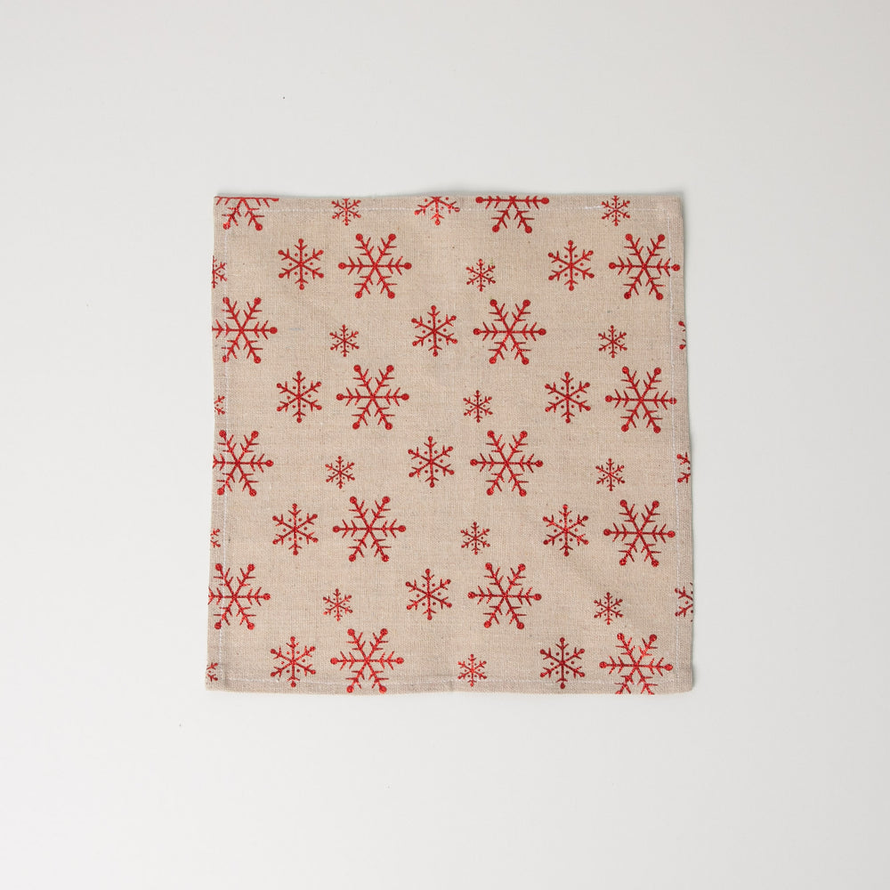 
                  
                    1 x square snowflake napkin sitting flat on white background
                  
                